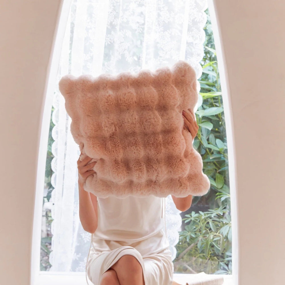 Aria Faux Rabbit Fur Cushion