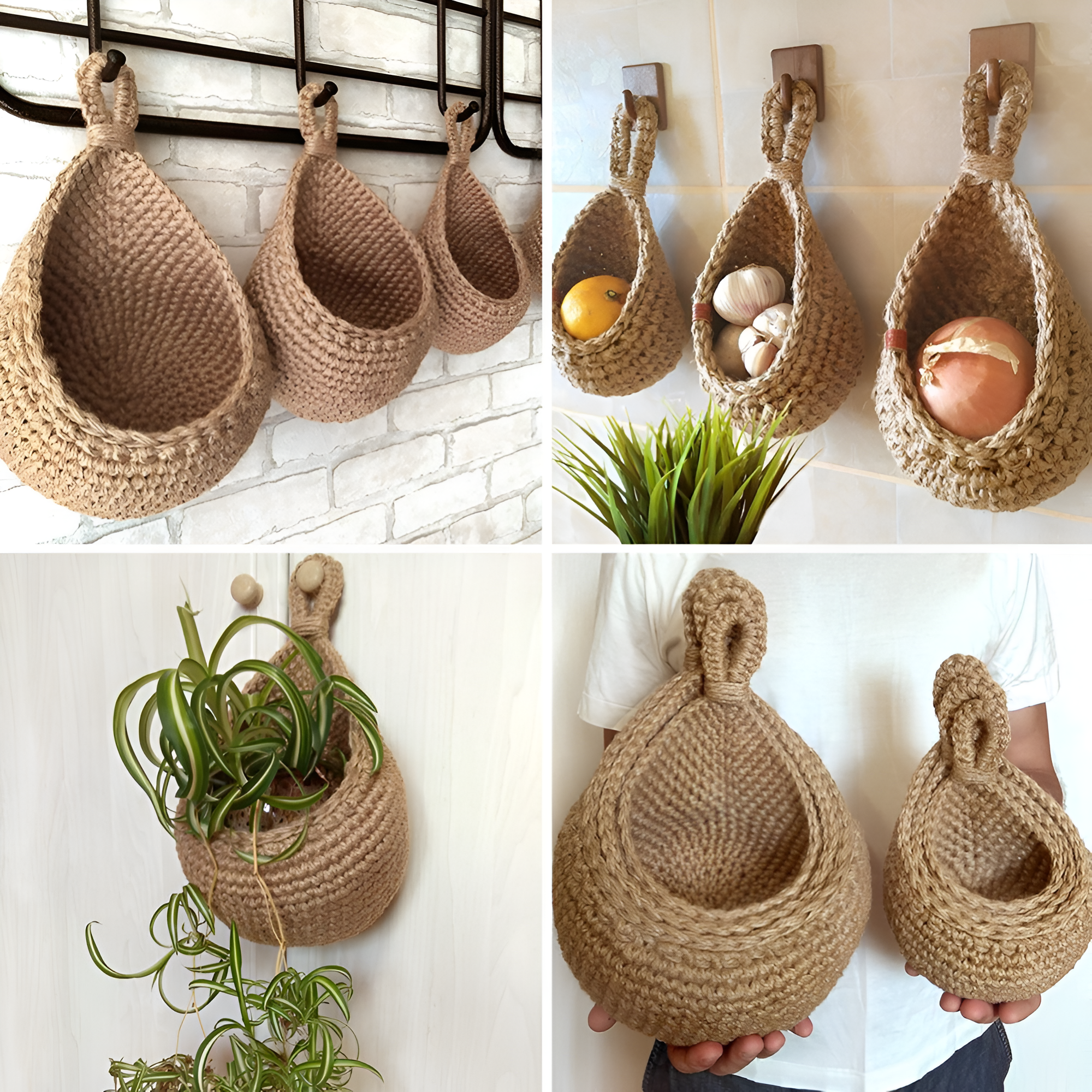 Handmade Boho Hanging Basket