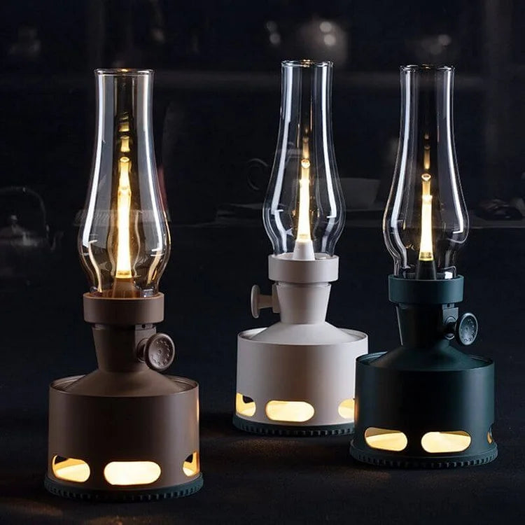 Retro Glow LED Lantern – Vintage Rechargeable Lamp with Adjustable Brightness