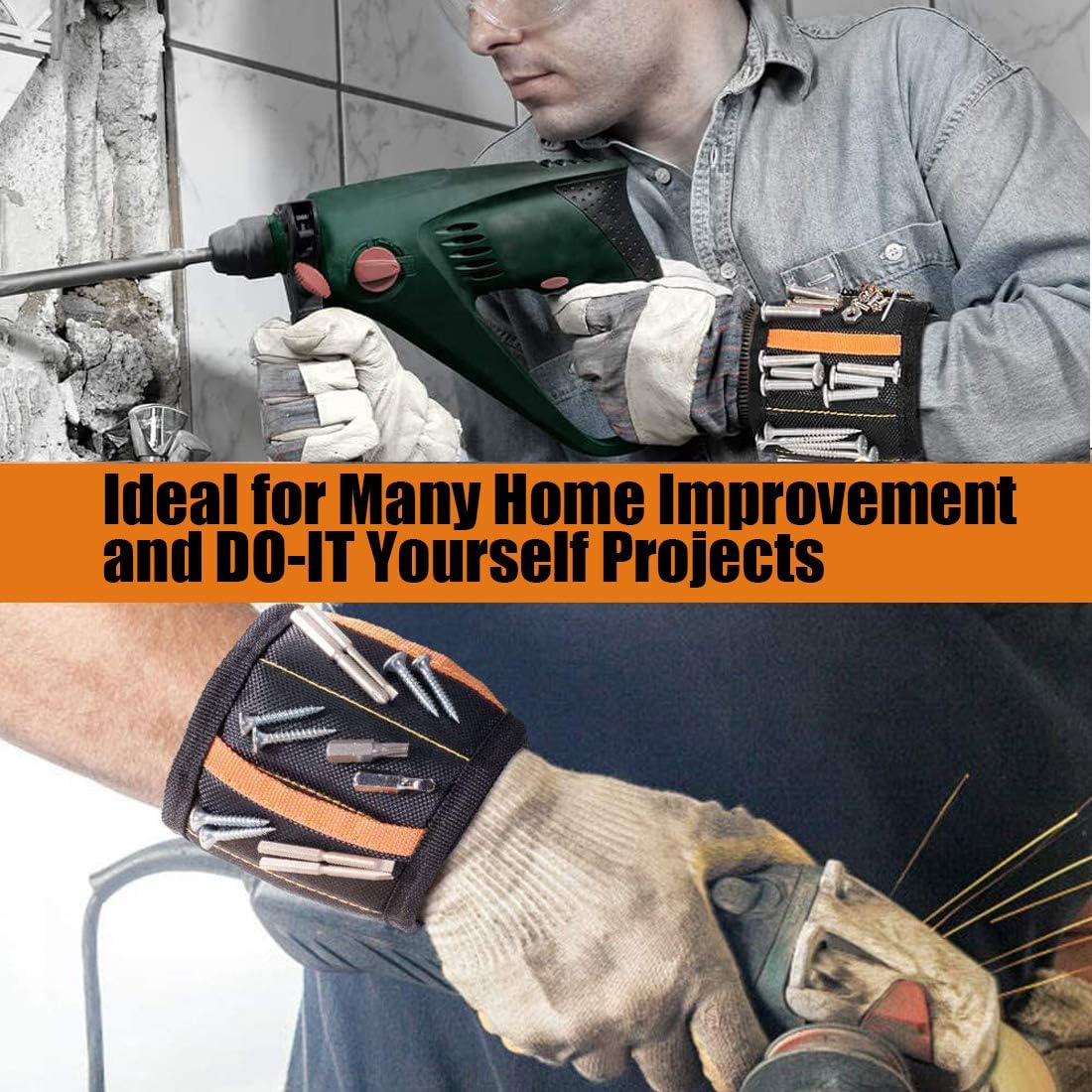 Magnetic Wristband Tool Holder – For Electricians, Handymen, and DIY Enthusiasts 🛠️🧲