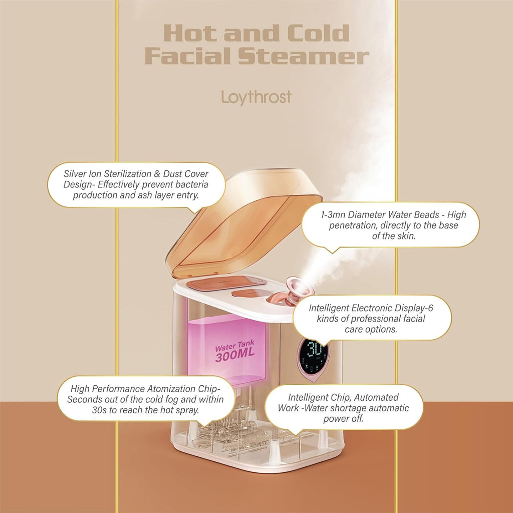 Profesionální 6v1 iontový obličejový napařovač pro hluboké čištění pleti