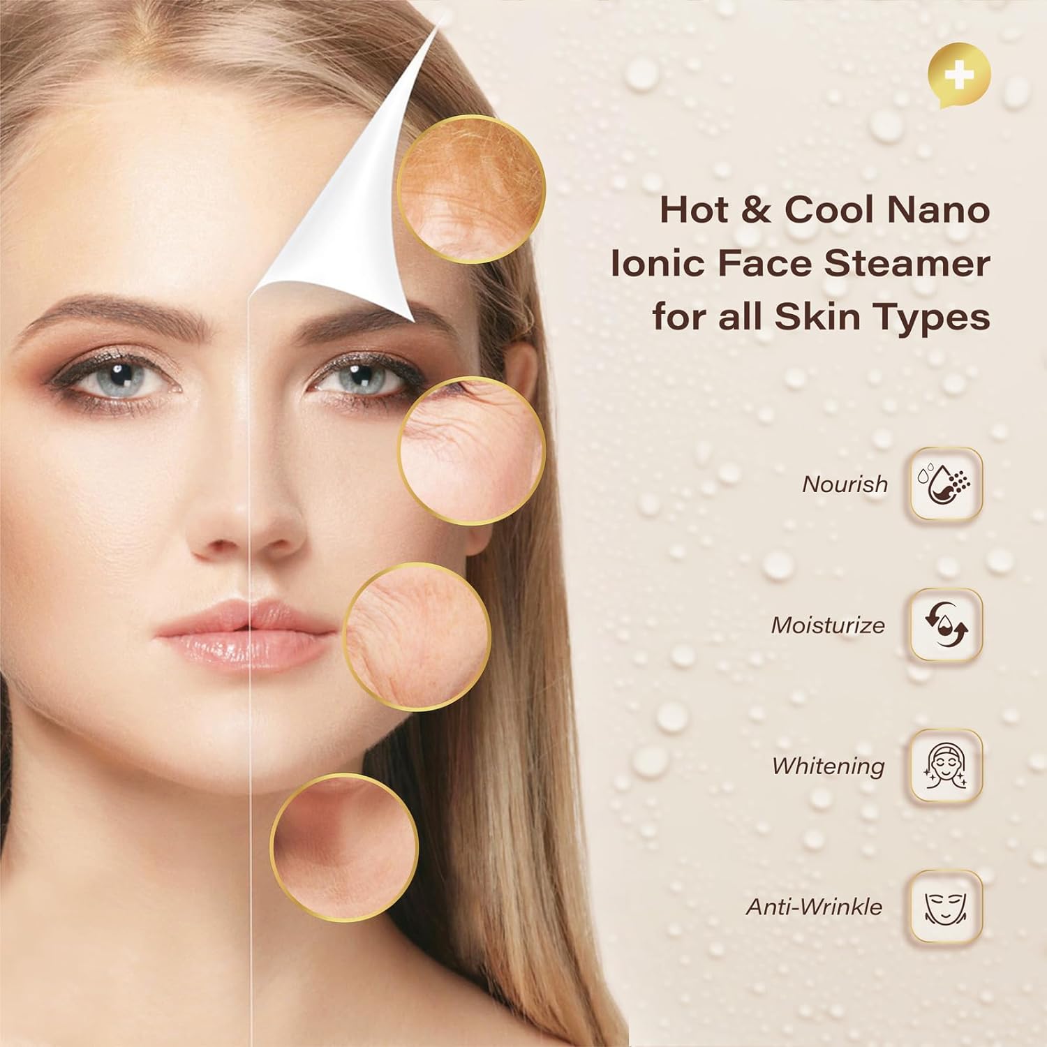 Profesionální 6v1 iontový obličejový napařovač pro hluboké čištění pleti