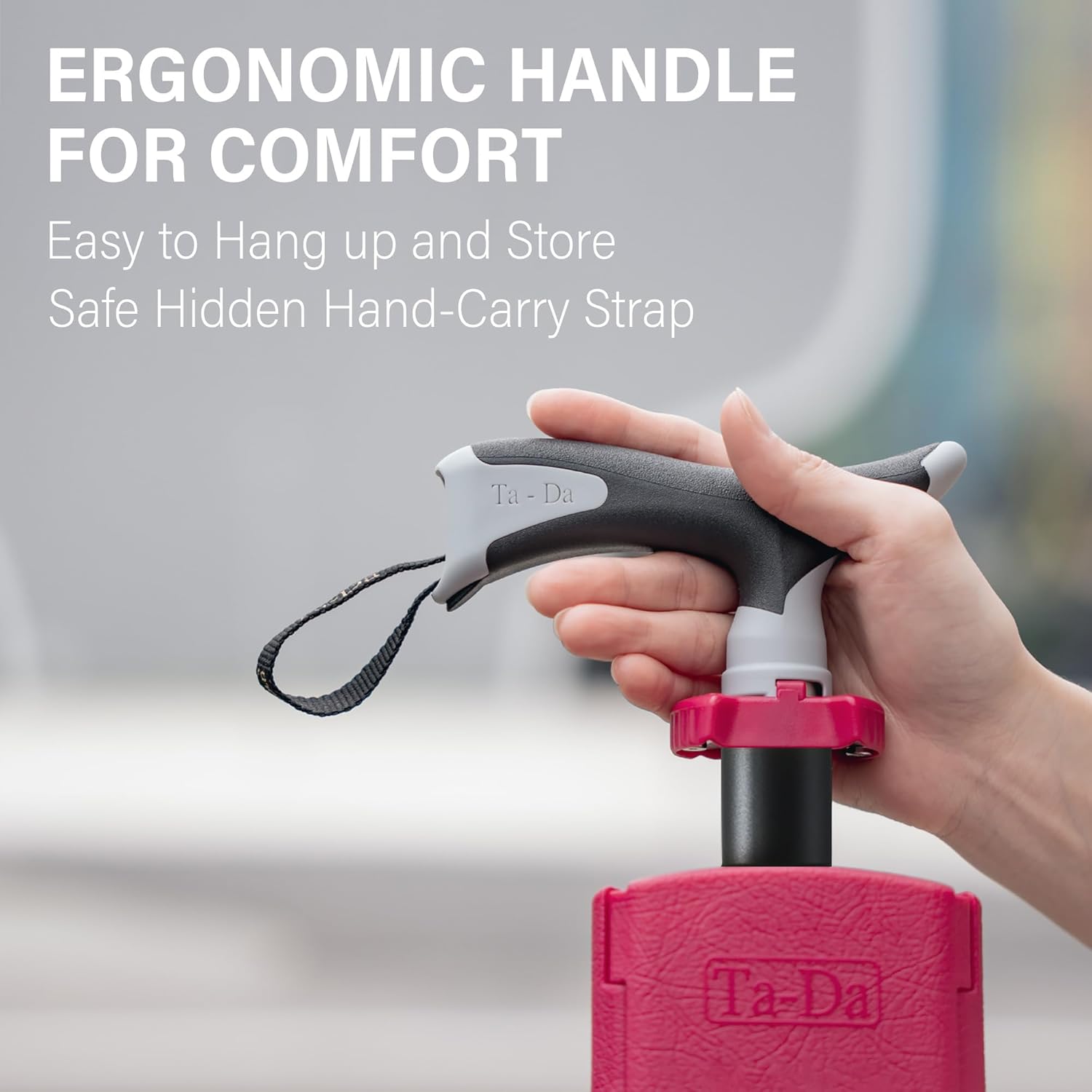 Ta-Da™ シートスティック – 移動中の快適さを高める座席一体型の実用的なハイキングスティック