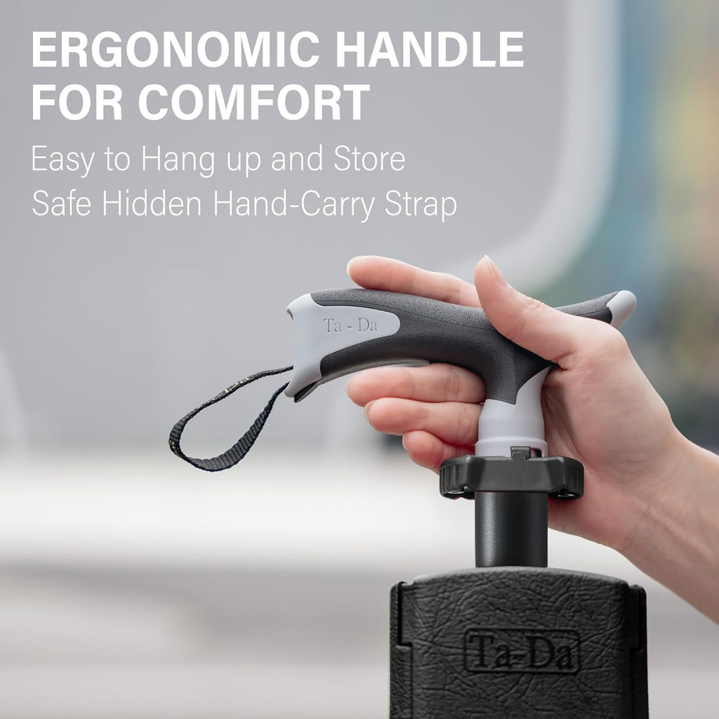 Ta-Da™ シートスティック – 移動中の快適さを高める座席一体型の実用的なハイキングスティック