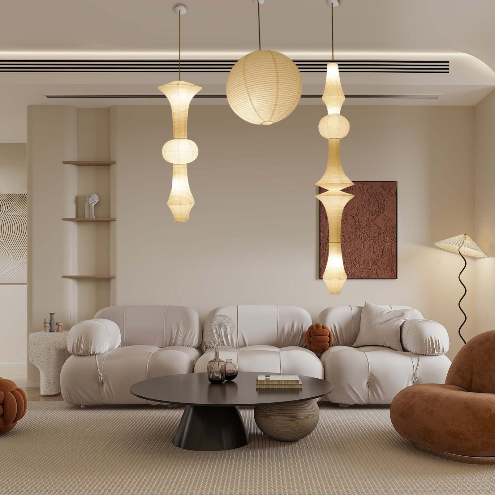 Nexa Sculptural Pendant Lights With Japanese Minimalist Geometry