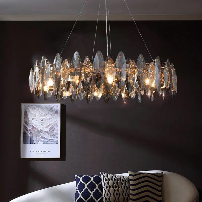 Lyra Nordic Crystal Leaf Chandelier Collection for Luxe Interiors
