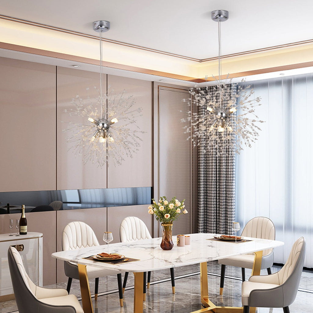 Moderne løvetann krystall pendellampe