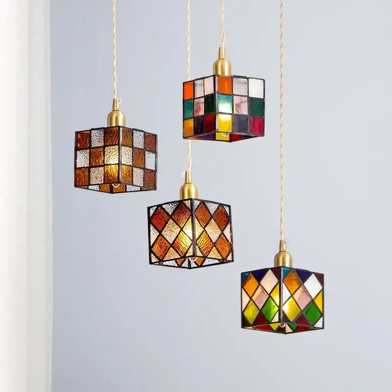 LumaNova Glass Prism Cube Pendant Lamp For Modern Spaces
