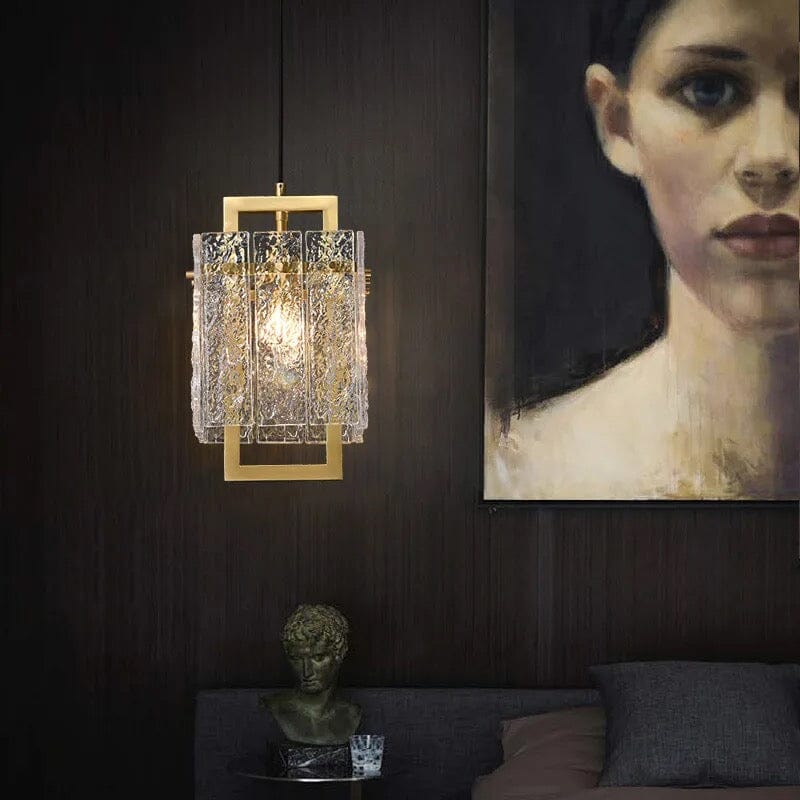 Aurora Copper Glass Led Wall Light With Crystal Accents