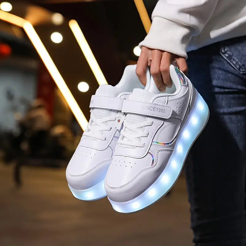 Wheelskate Adventure Roller Shoes - Popular Sneakers with Wheels and Lights