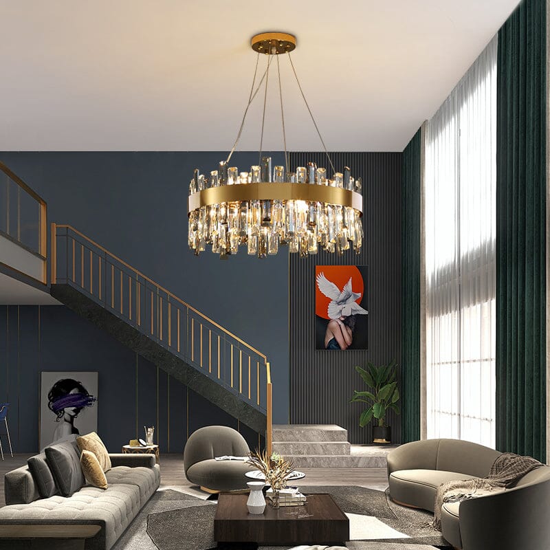 Aurelia K9 Crystal Chandelier With Gold Plated Stainless Steel