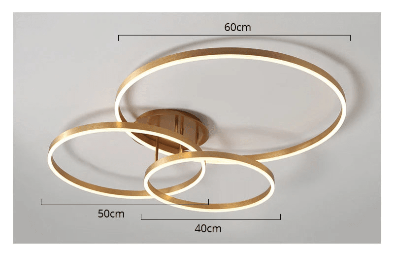 NexaLume LED Circular Ceiling Light in Coffee Gold Finish