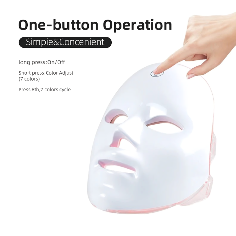 LED Photon Light Therapy Mask -Rechargeable 7 Colors  face therapy mask