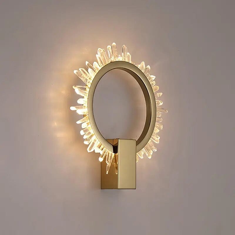 Aurelle Crystal Wall Lamp With Warm Romantic Glow For Living Room