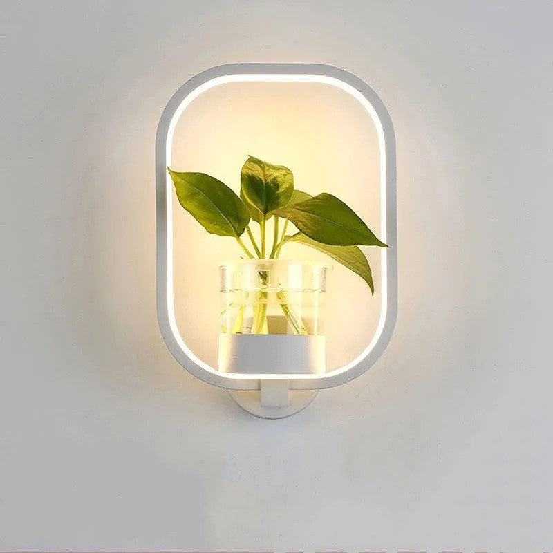 Nordelle | Wall Planter Lamp With Glass Plant Cup And Ambient Glow