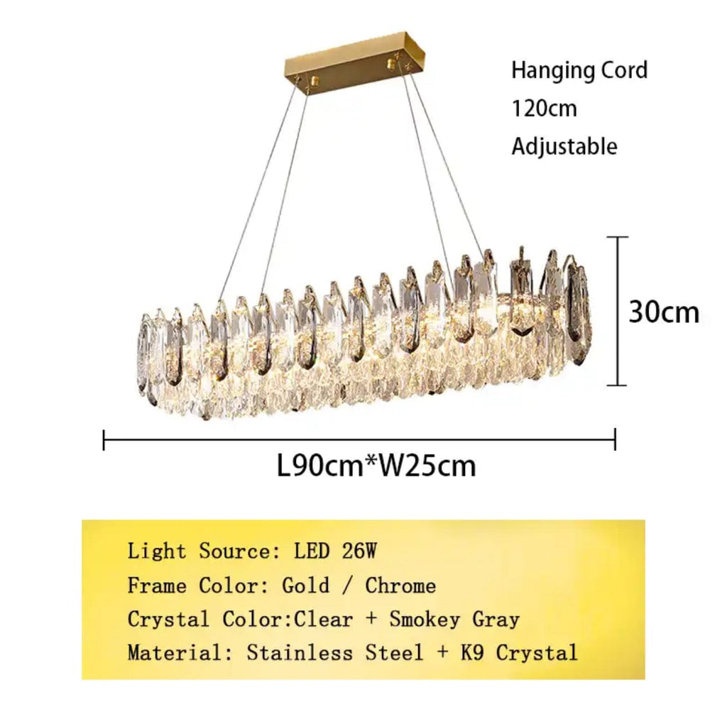 Lumistra Signature Crystal Ceiling Light In Gold Or Chrome With K9 Crystals
