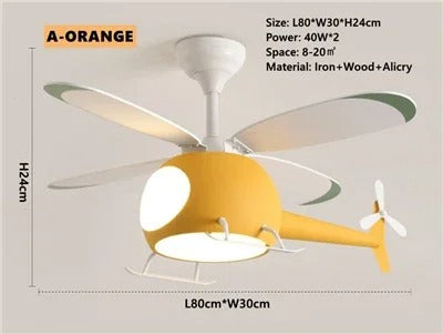 HeliLoom Kids Desk Fan With Soft LED Night Light And Gentle Breeze