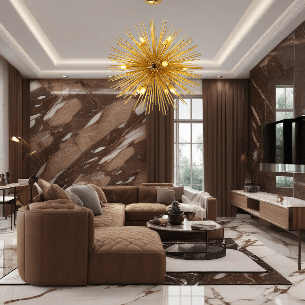 VeroLux Postmodern Firework Chandelier With Dynamic Light Play For Living Rooms