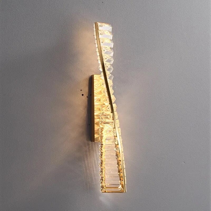 Aurora Crystal LED Wall Lamp in Stainless Steel Finish