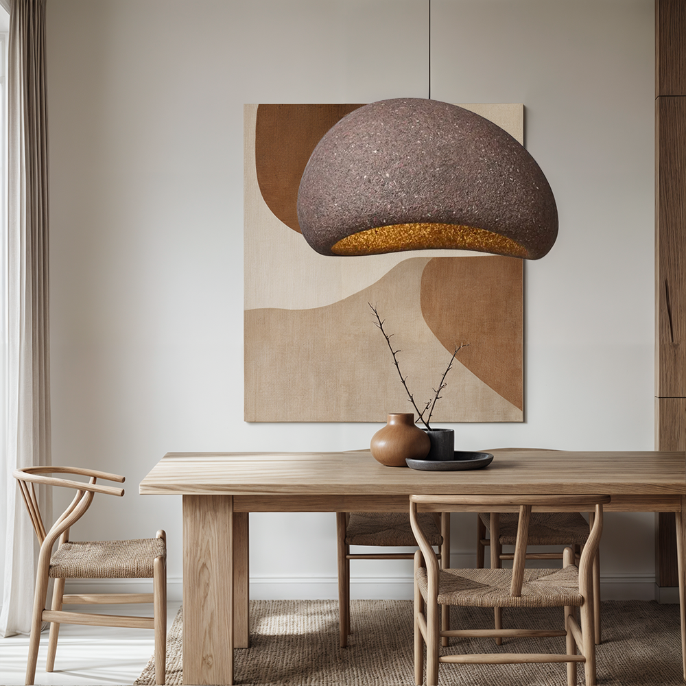Kairo Speckled Wabi Pendant Light With Soft LED Glow