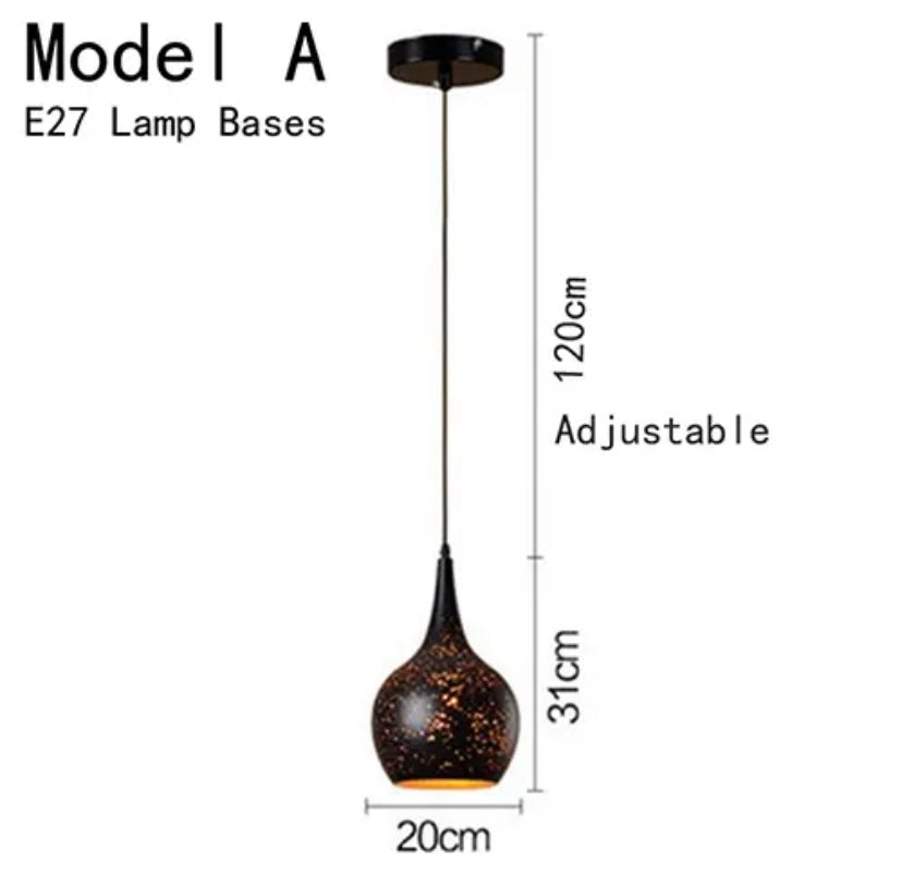 Arcora Retro Pendant Lamp Round Metal Ceiling Light