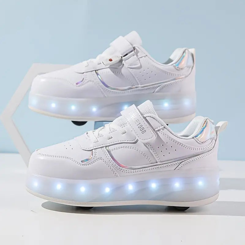 Wheelskate Adventure Roller Shoes - Popular Sneakers with Wheels and Lights