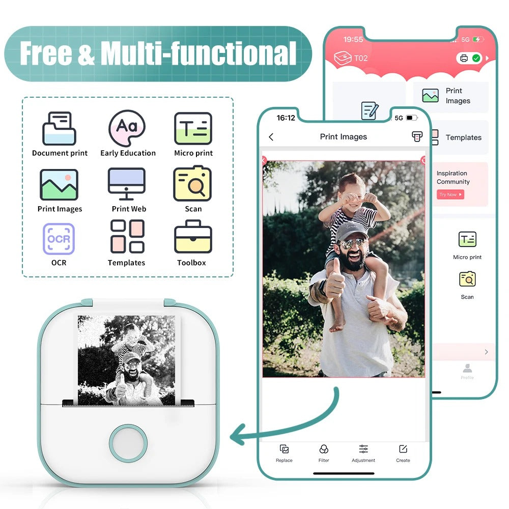 Přenosná mini tiskárna - Okamžitá fototiskárna