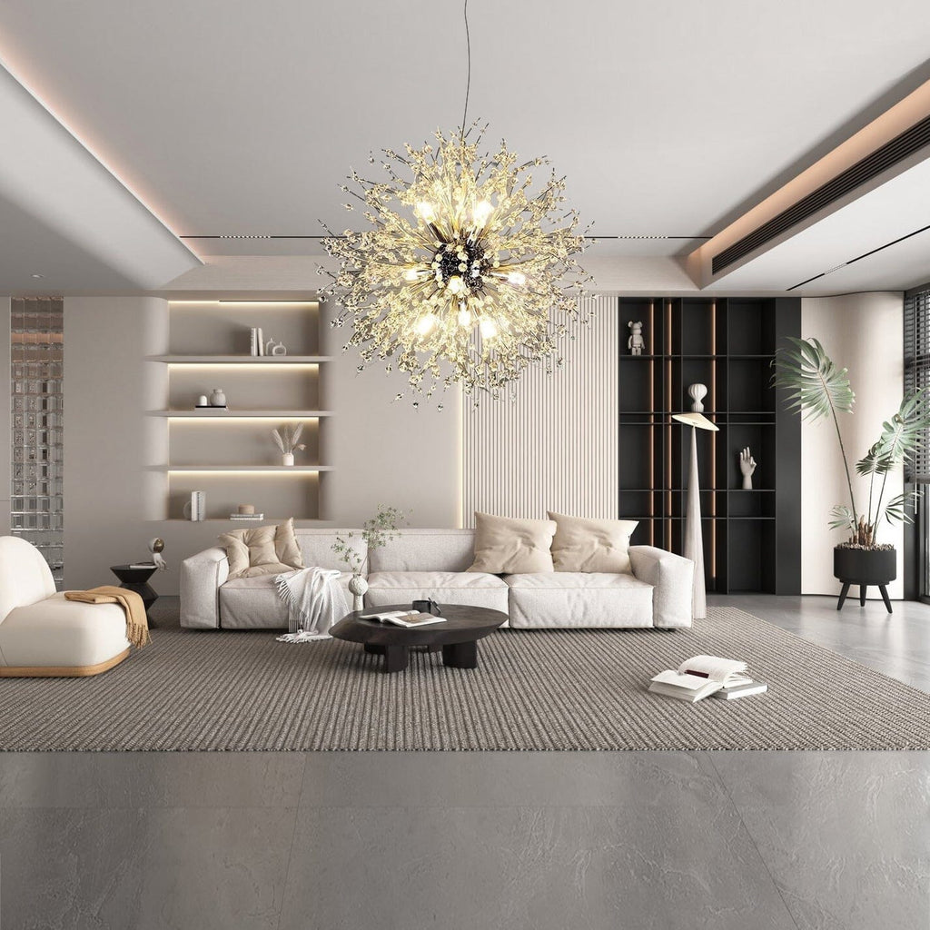 Moderne løvetann krystall pendellampe