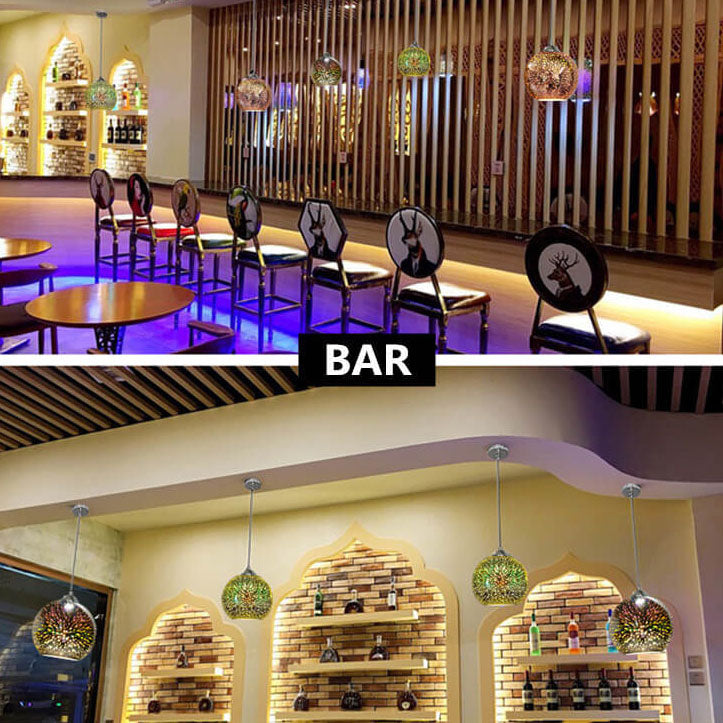 Modern Creative 3D Colorful Magical Glass 1-Light Dome Pendant Light lâmpada