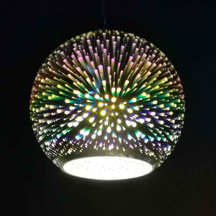 Modern Creative 3D Colorful Magical Glass 1-Light Dome Pendant Light lâmpada