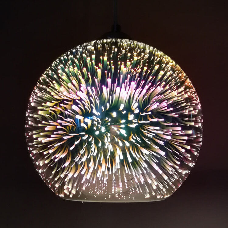 Modern Creative 3D Colorful Magical Glass 1-Light Dome Pendant Light lâmpada