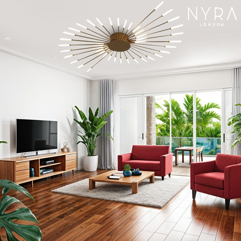 Lyra Wand-Style Chandelier Sculptural Centerpiece Lighting