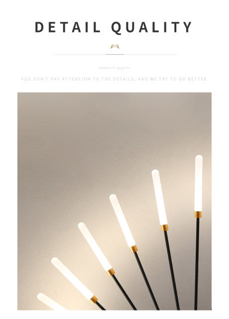 Lyra Wand-Style Chandelier Sculptural Centerpiece Lighting