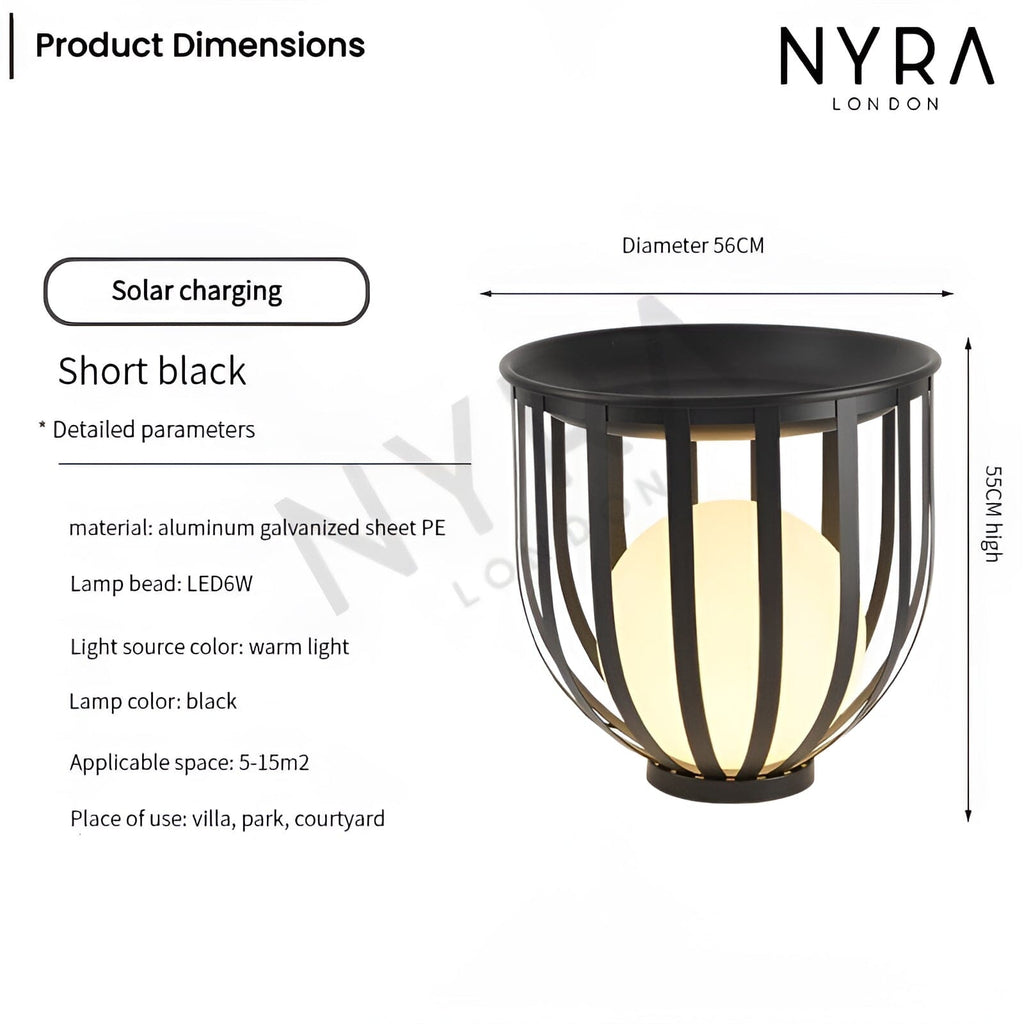 LyraBloom Flower Pot Table Lamp | Solar Outdoor Garden Light