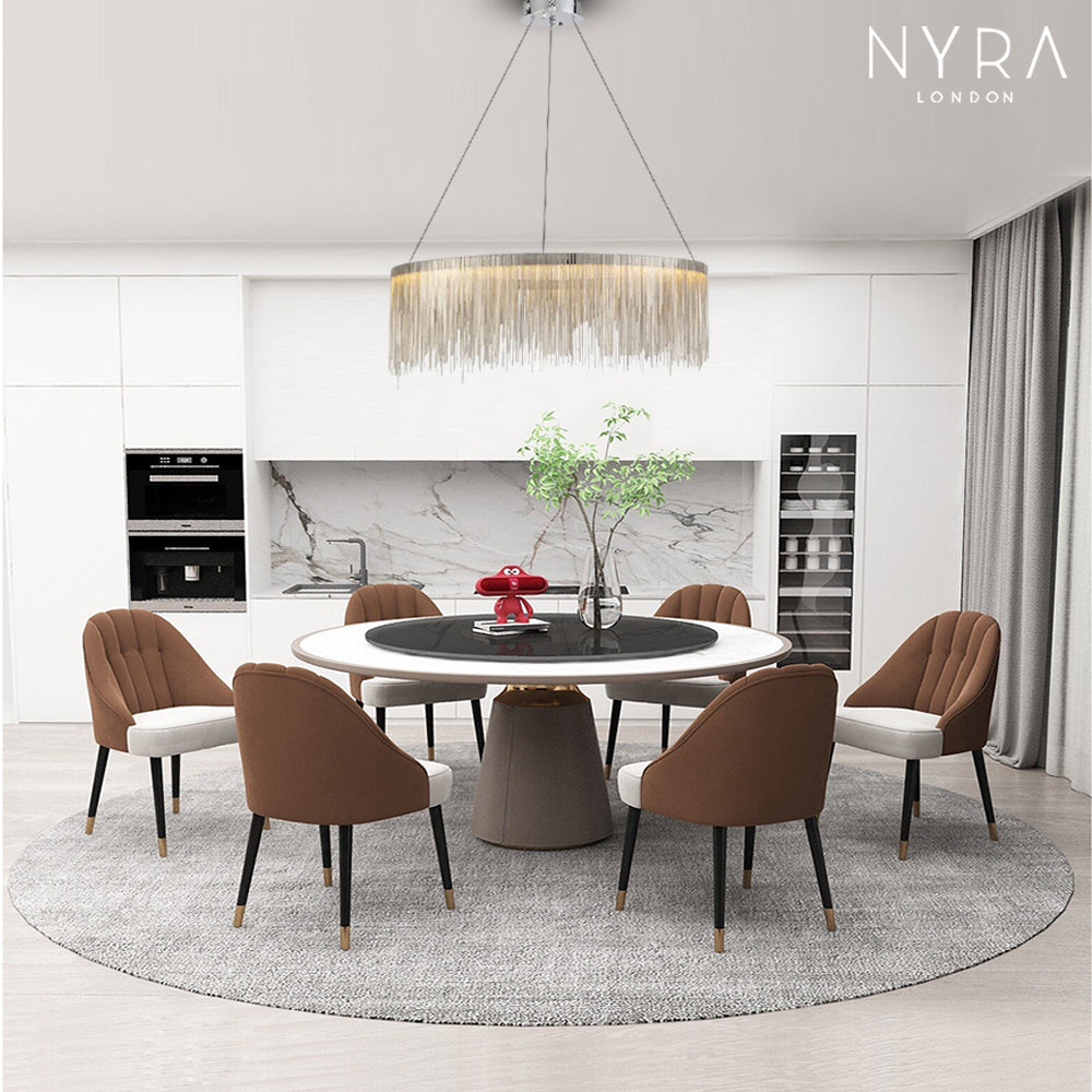 Asterra Nordic Circular Tassel Chain Chandelier for Modern Interiors