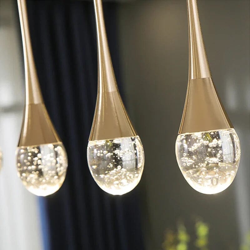 Lyra Teardrop Crystal Pendant Light for Dining Rooms
