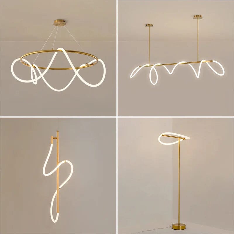 Novais Spiral Pendant Light For Modern Interiors With LED Glow