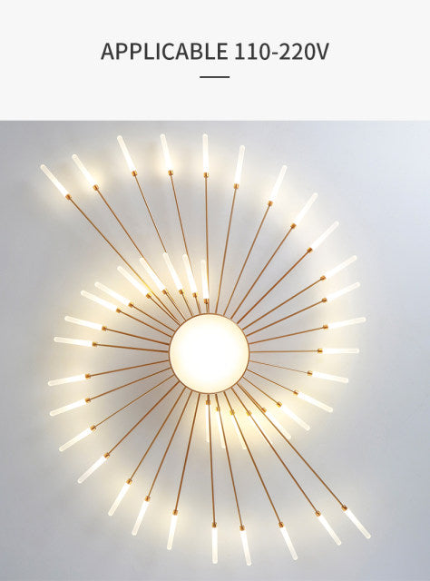 Lyra Wand-Style Chandelier Sculptural Centerpiece Lighting