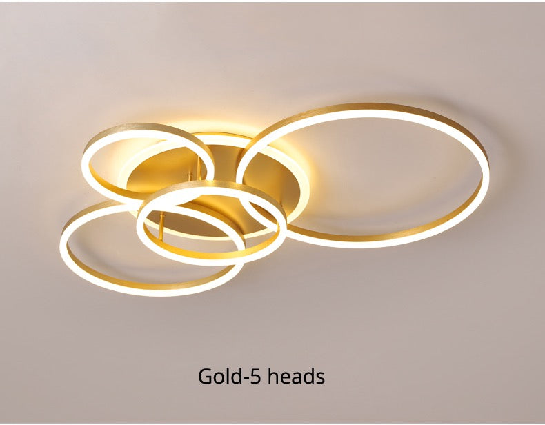 Aurelia Ripple Gold Dimmable Pendant Lamp for Modern Living Rooms
