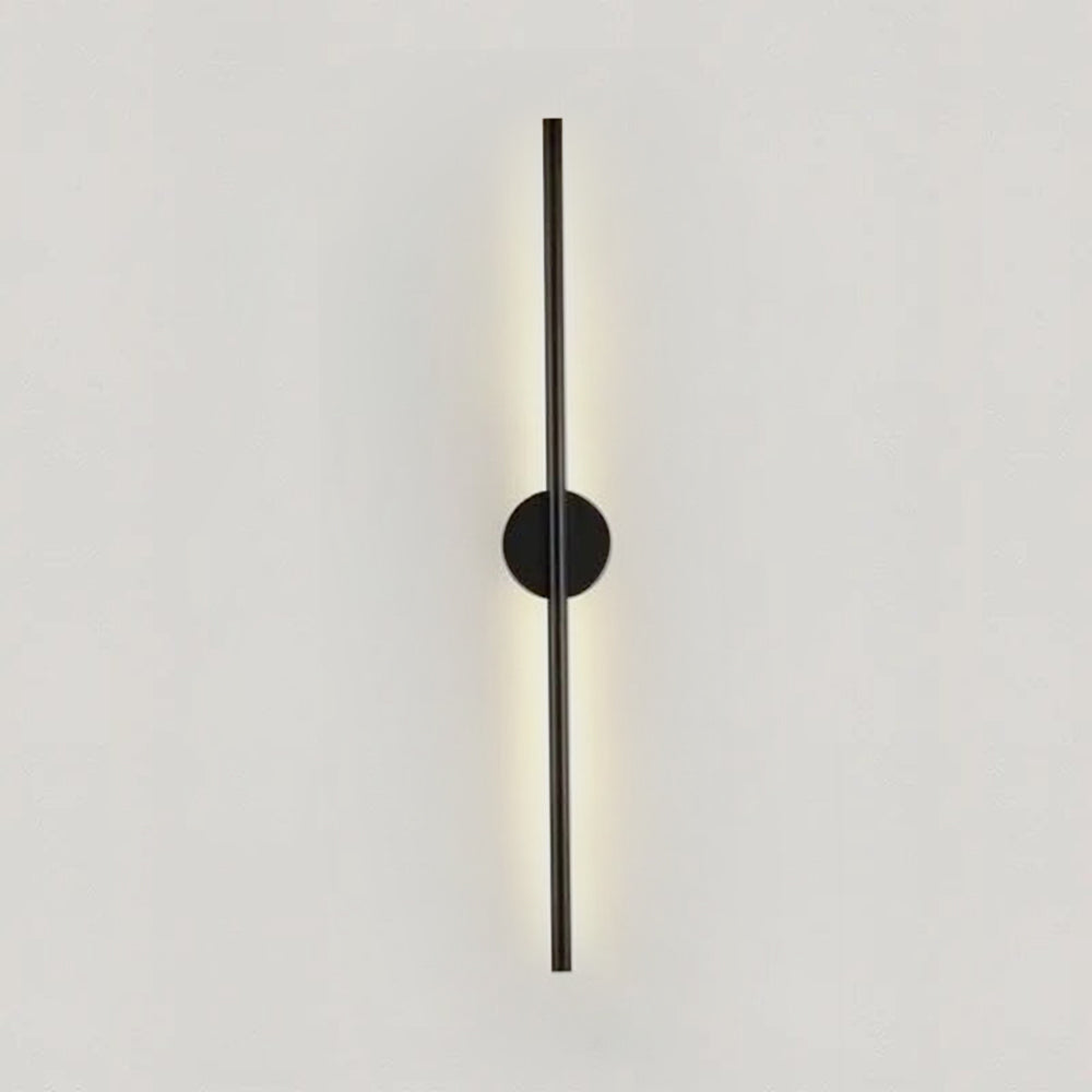Lyra Tube Wall Light Noir LED With Acrylic Shade And Aluminum Body