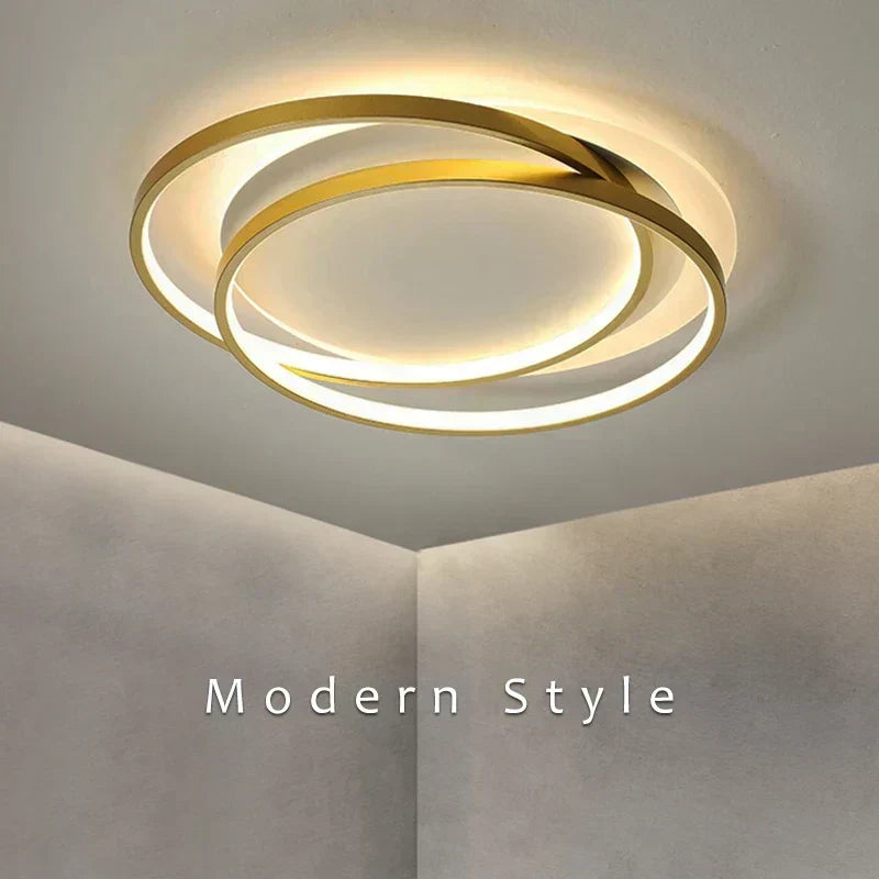 Elara Ring Light Modern Ceiling Lamp With Acrylic Shade
