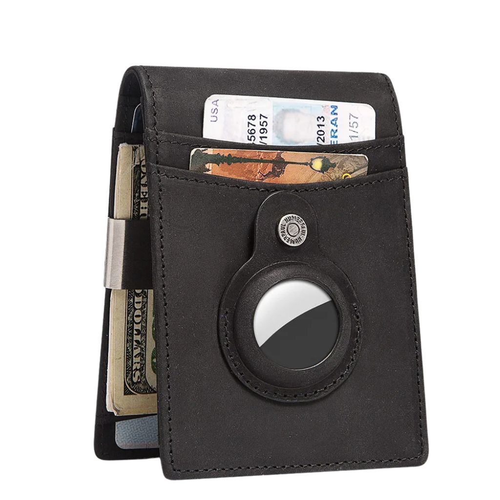 AirTag Leather Flip Wallet