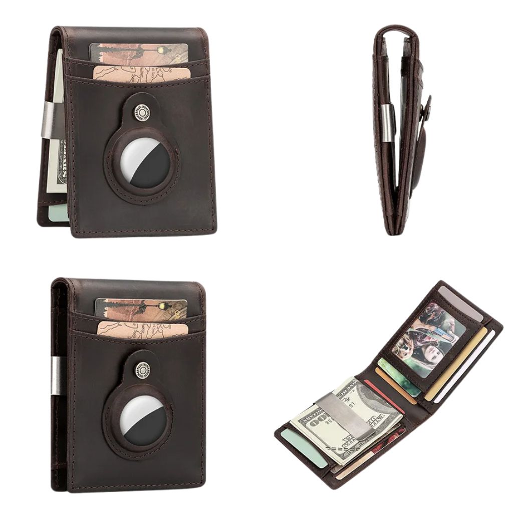 AirTag Leather Flip Wallet