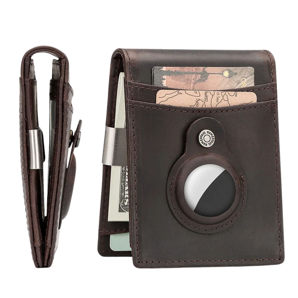 AirTag Leather Flip Wallet