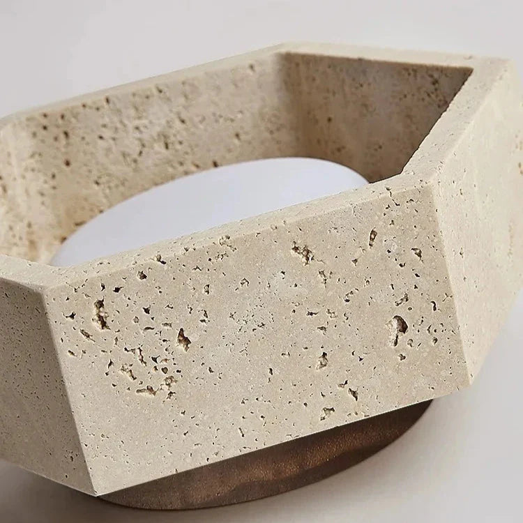 Albora - Wabi Sabi Travertin LED taklampe