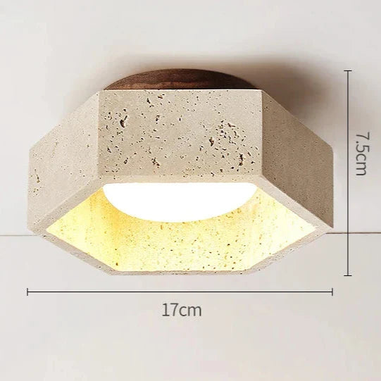 Albora - Wabi Sabi Travertin LED taklampe