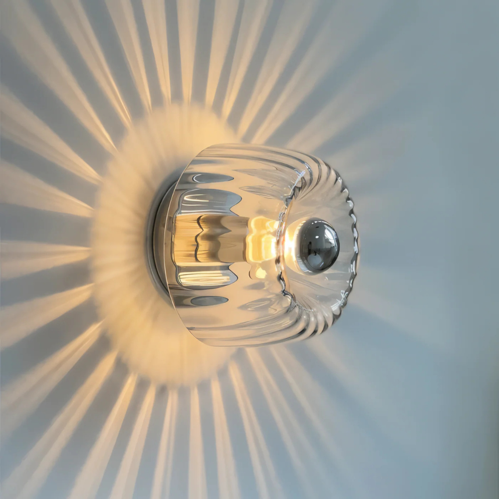 Art Deco wall lamp glass