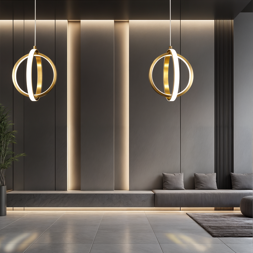 Lyren Nickel Finished Mini Pendant Lights With Forged Aluminum Body