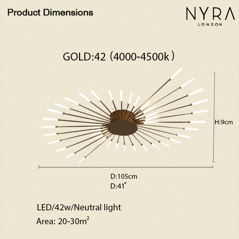 Lyra Wand-Style Chandelier Sculptural Centerpiece Lighting