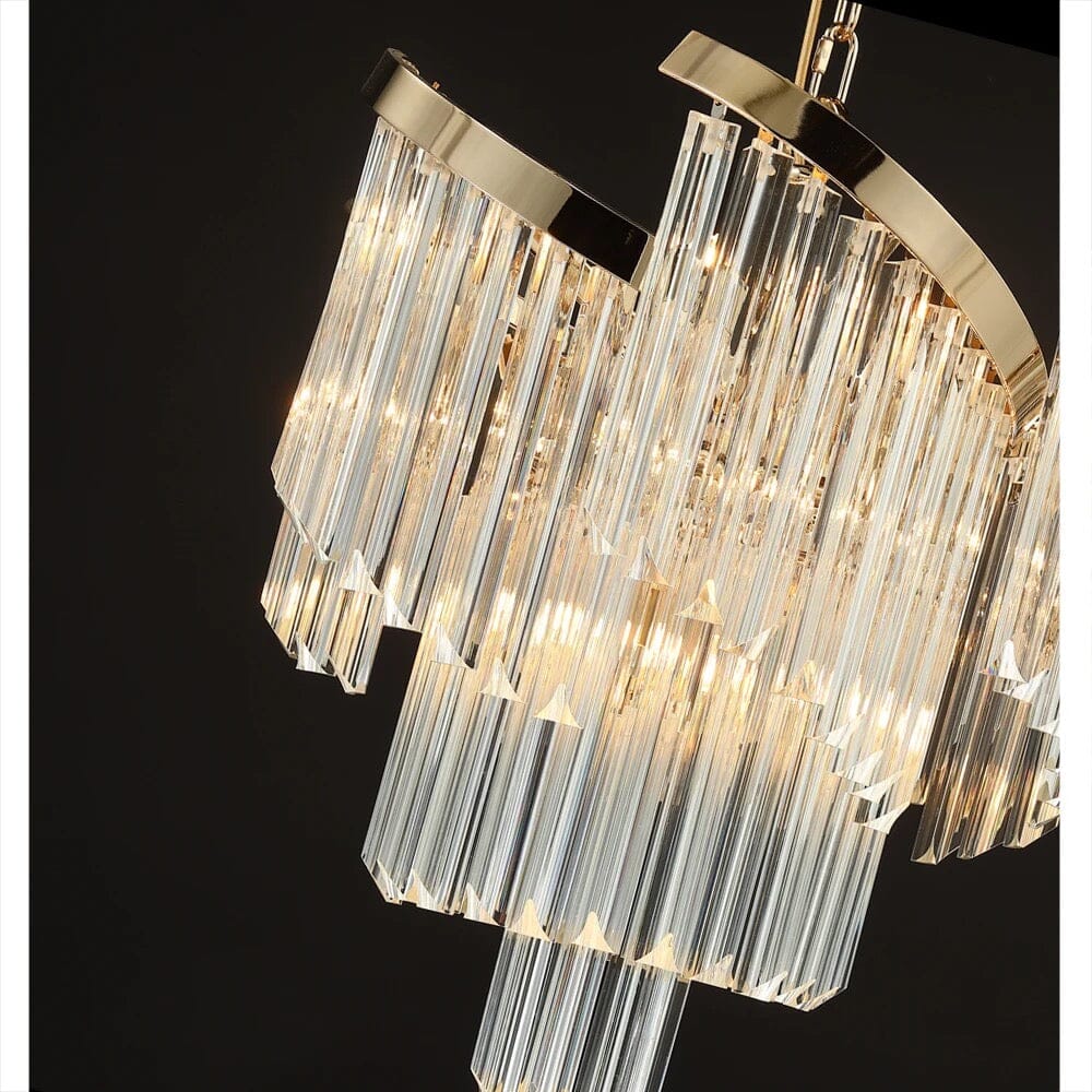Aurelia Crystal Chandelier With Light Gold Finish And Polished Hardware
